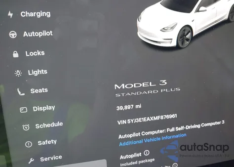 2021 Tesla Model 3 from USA, damaged, VIN 5YJ3E1EAXMF876961
